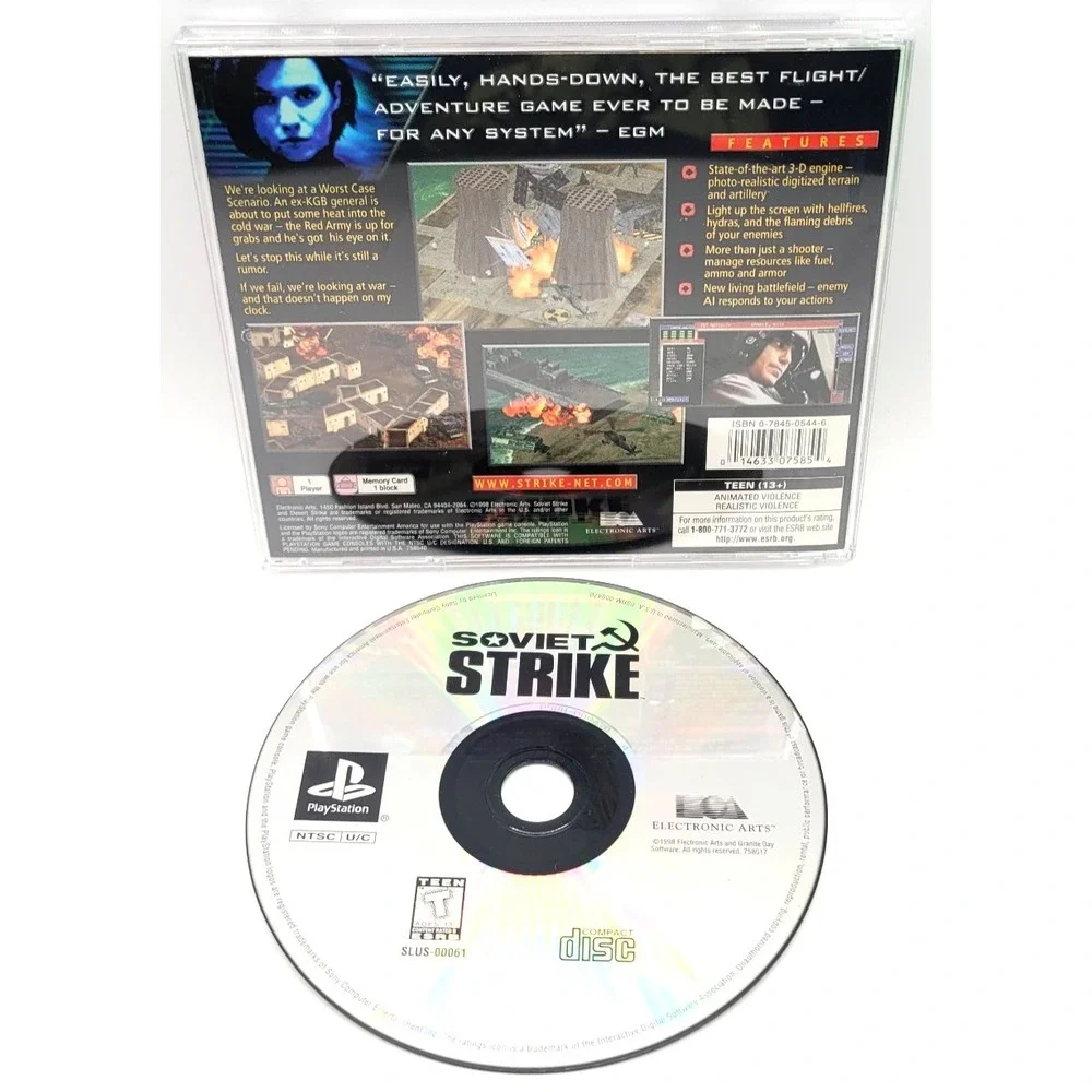 Soviet Strike Sony Playstation PS1 1996 CIB COMPLETE IN BOX W/REGISTRATION‎ CARD
